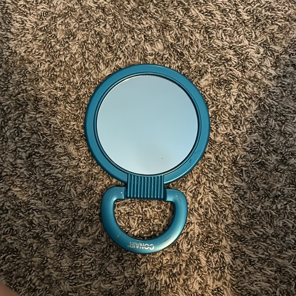 Conair Teal Handheld Dual-Sided Mirror with Magnification- Great for travel - Picture 2 of 2
